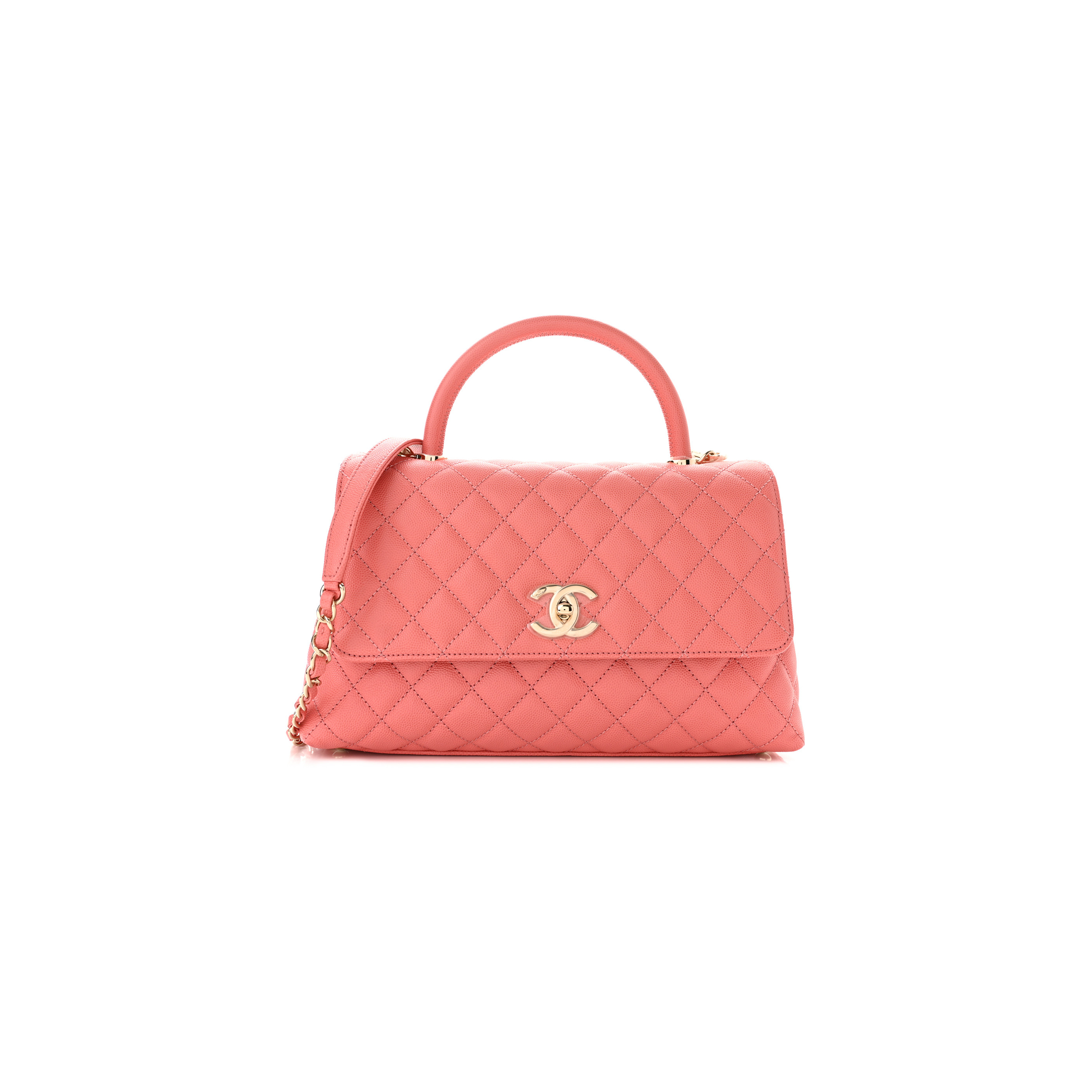 CHANEL CAVIAR QUILTED SMALL COCO HANDLE FLAP 1177715 (25*15*8cm)
